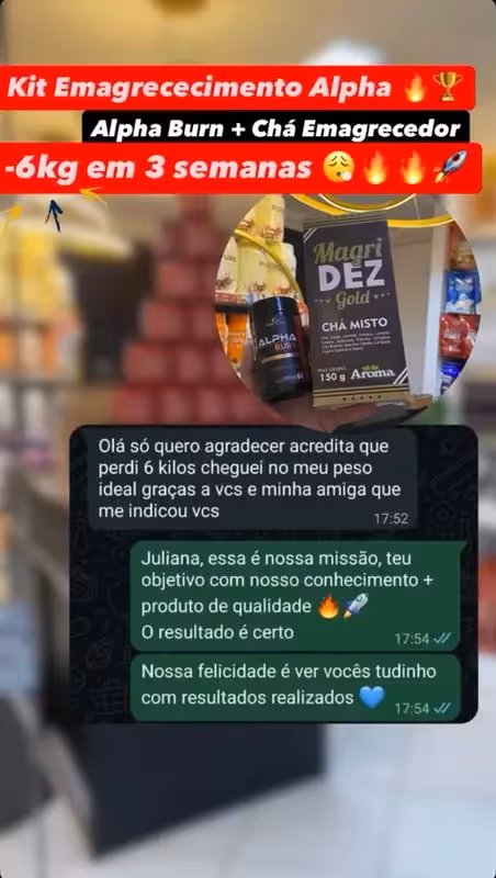 -6kg em 3 semanas com o Kit Emagrecimento